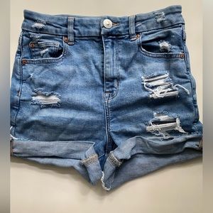 American Eagle ripped jean shorts